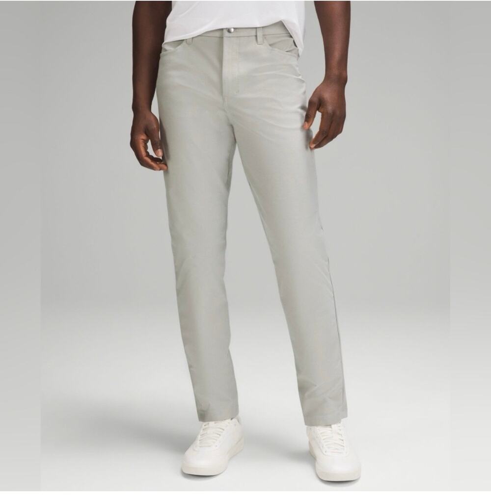 Lululemon Pants Mens 34 ABC Classic-Fit 5 Pocket Pant 30"L *Utilitech Seal Grey